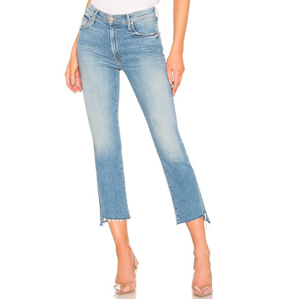 MOTHER Insider Crop Two Step Fray Jeans